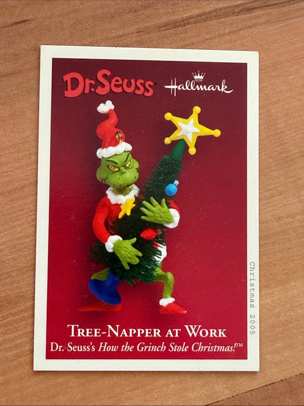 Vintage 2005 Hallmark Dr. Seuss Grinch Tree Napper At Work Christmas Ornament